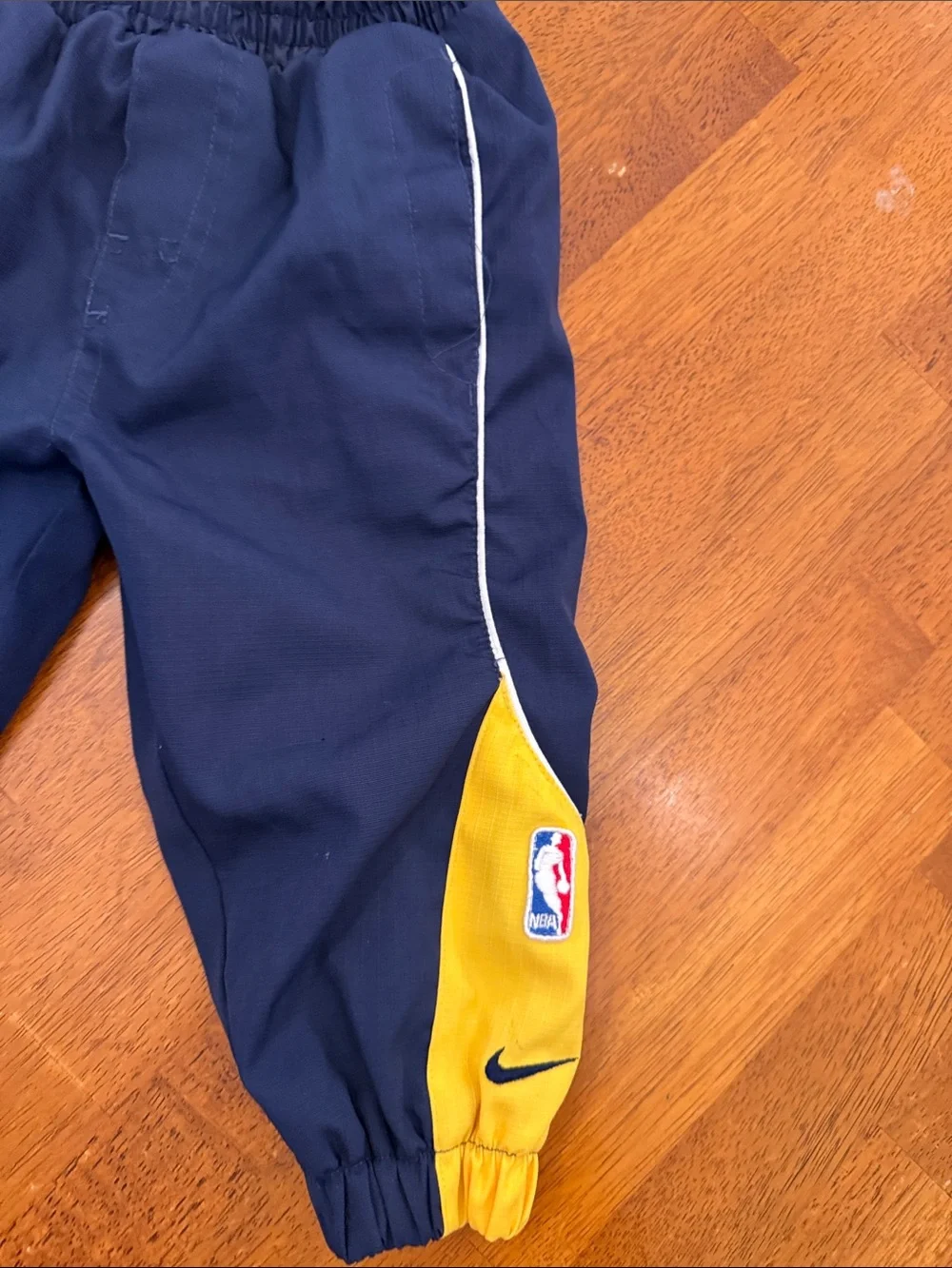 Nike Kids Navy and Yellow Basketball Joggers 18M